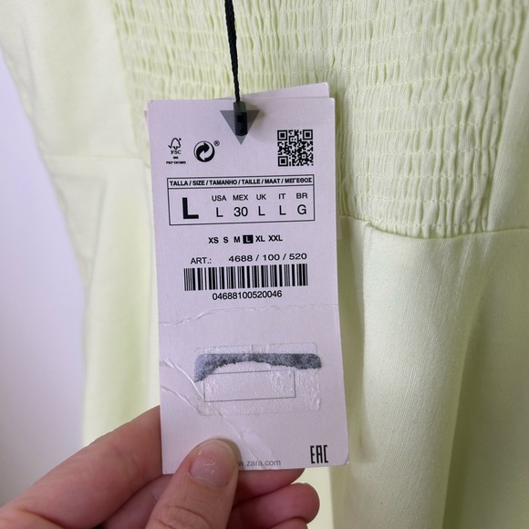 NWT Zara Linen blend dress with built in shorts - Picture 9 of 10